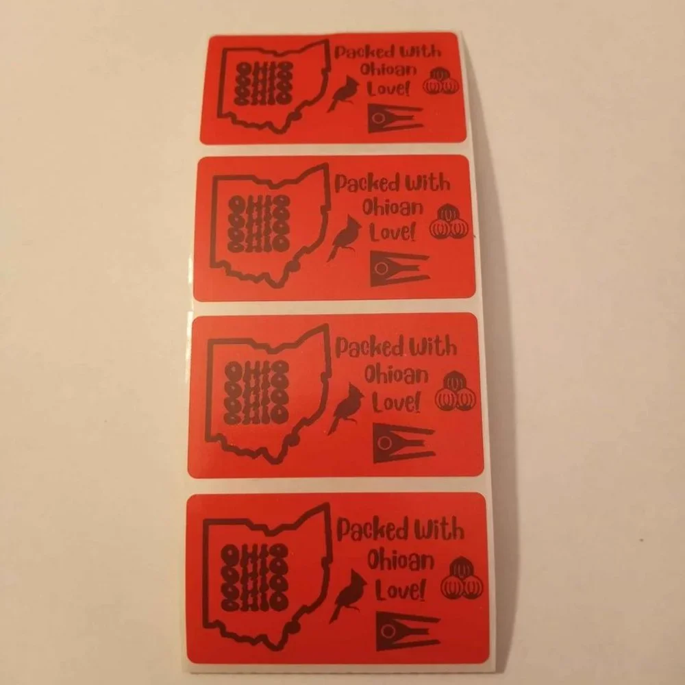 💙100 Ohioan Love- Shipping Labels Thermal Packaging Stickers 2.25